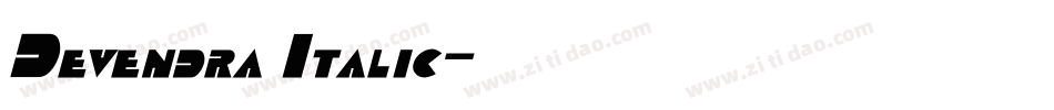 Devendra Italic字体转换